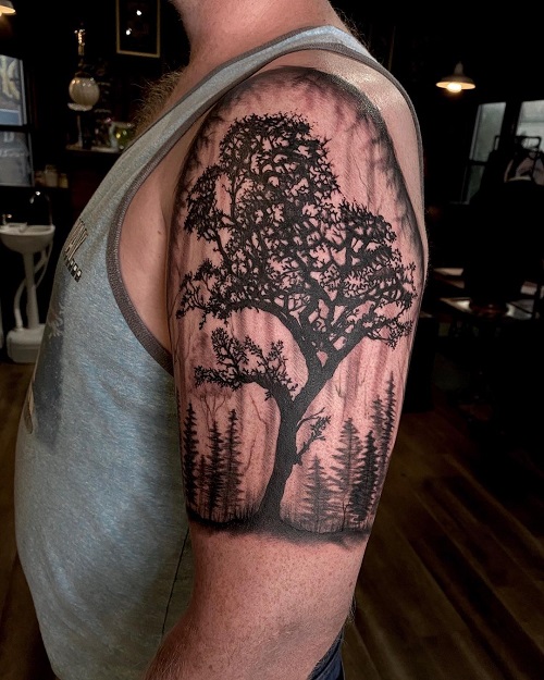 Tree Silhouette Tattoo
