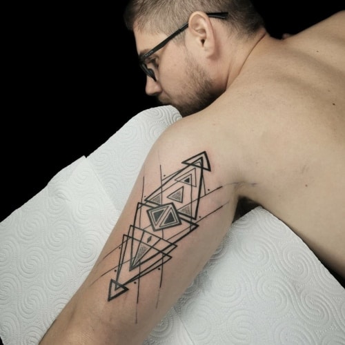 Triangle geometric tattoo