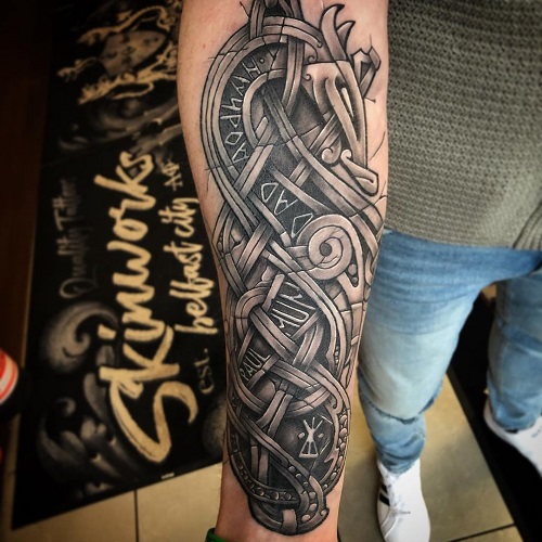 Tatuaje De Dragón Celta