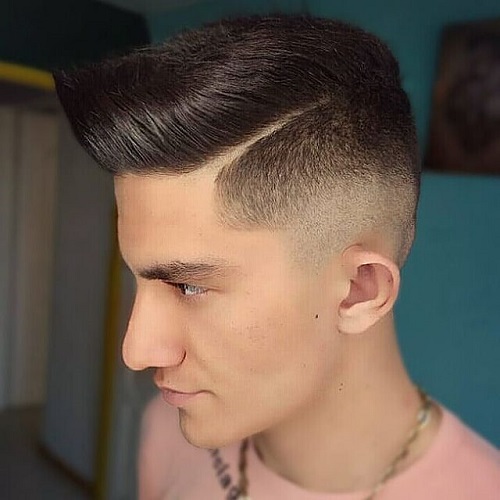 Comb Over Mid Fade Haircut