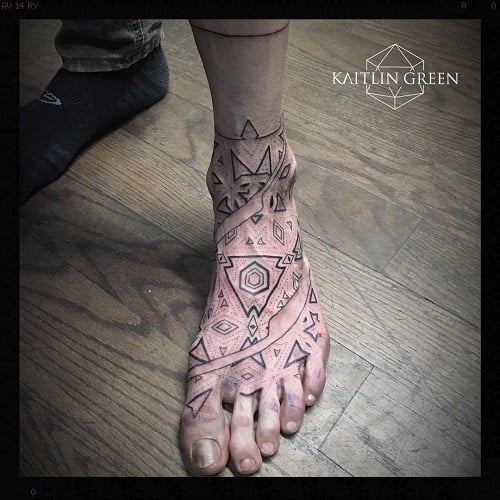 Dotwork Foot Tattoo