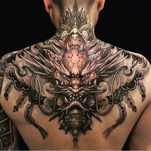 Tatuaje De Cabeza De Dragón