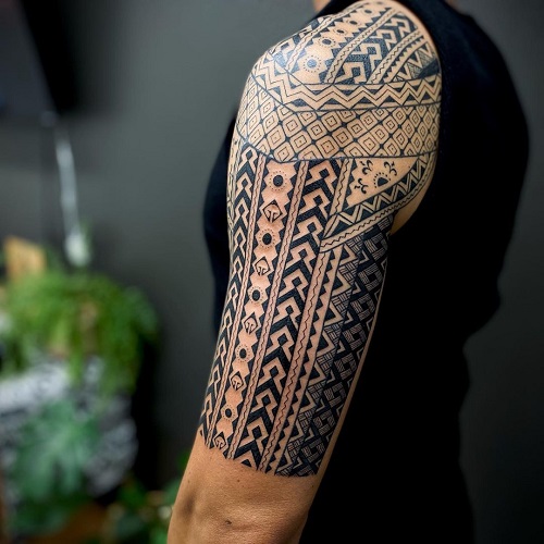 Lower leg Tattoo Filipino Tribal and Polynesian Mixed motiink migu   TikTok