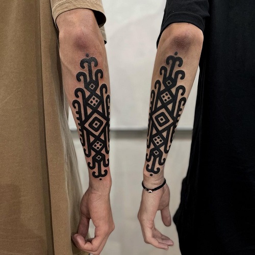 Forearm Tribal Tattoo