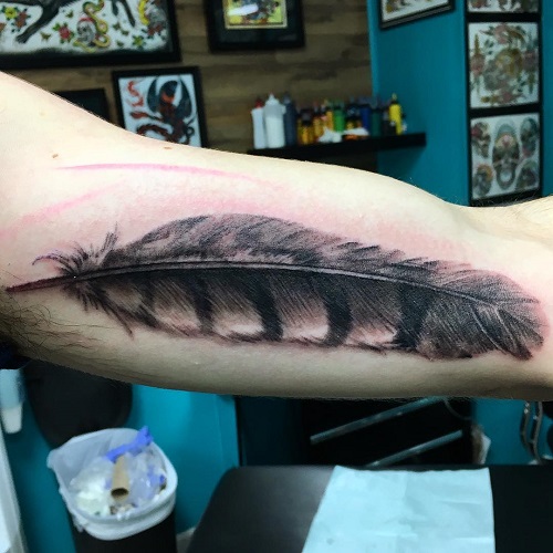 Hawk Feather Tattoo
