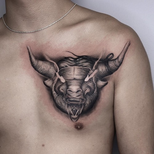 Japanese Bull Tattoo