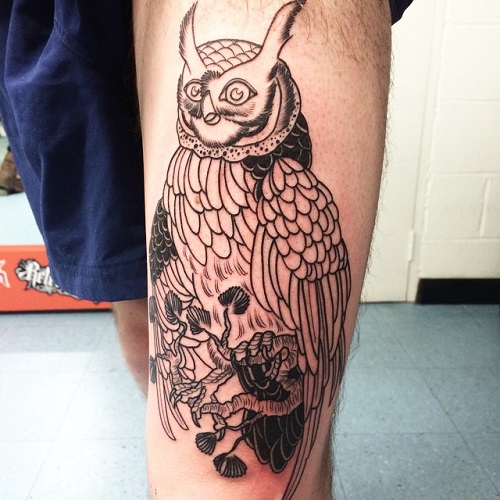 Japanese Owl Tattoo