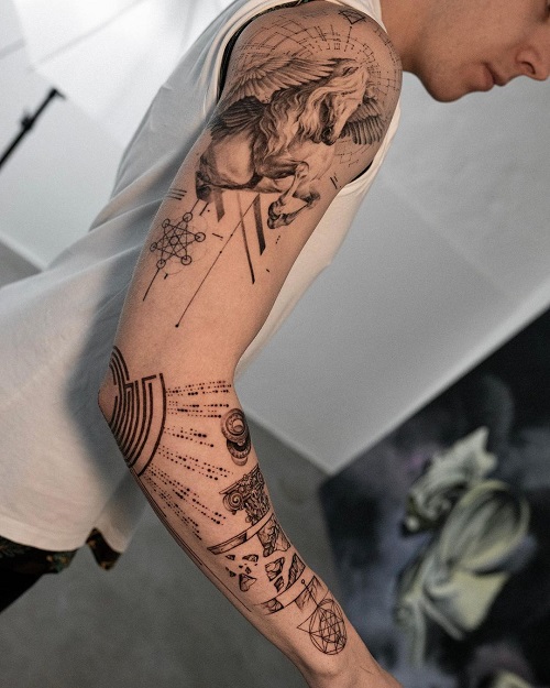 Line of Dots Tattoo