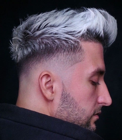 Mid-Drop Fade with Quiff