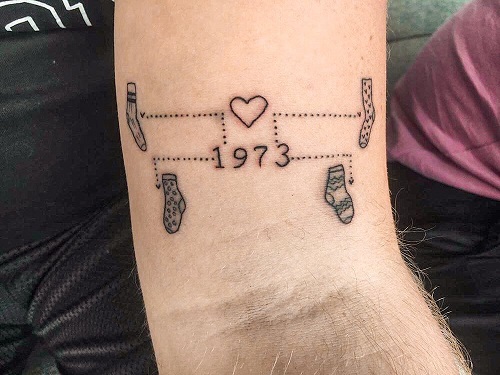 Numbers and Dots Tattoo