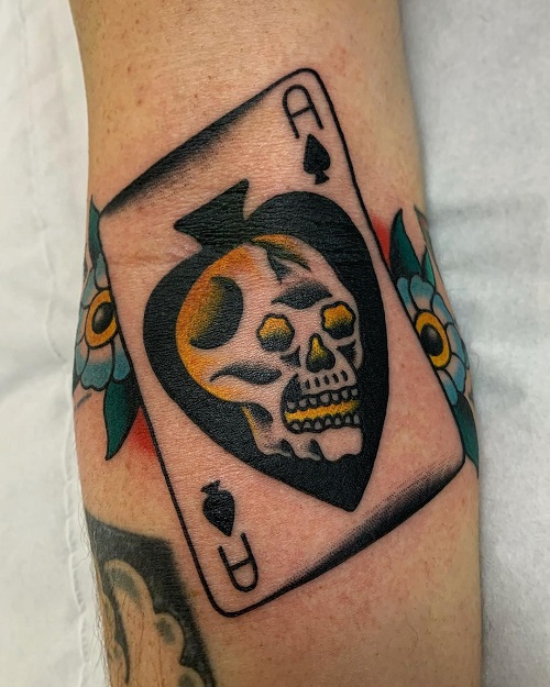 Skull Ace of Spades Tattoo