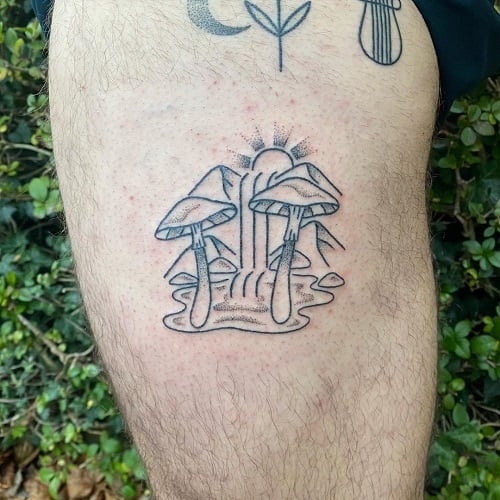 Thigh Stick and Poke Tattoo