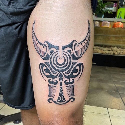 Tribal Bull Tattoo