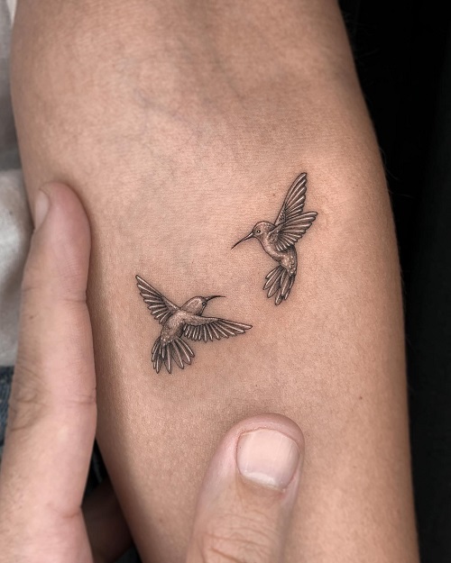 3D Hummingbird Tattoo