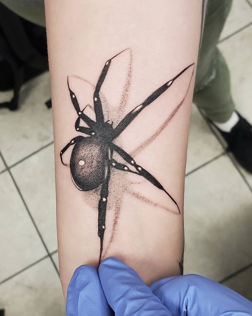 3D spider tattoo