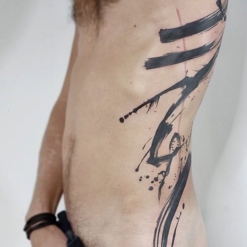 Abstract Rib Tattoo