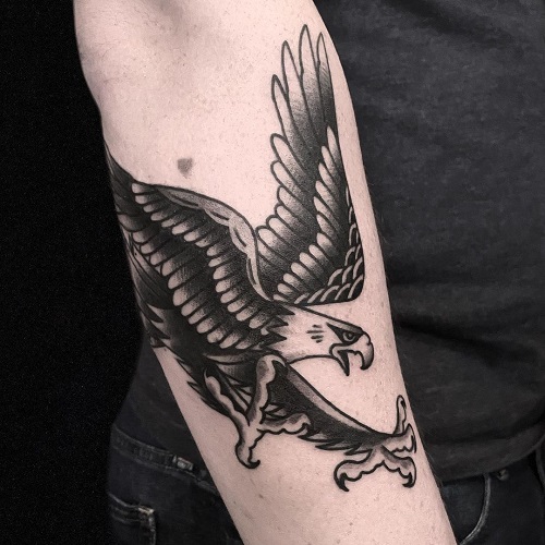 American Traditional Eagle Tattoo