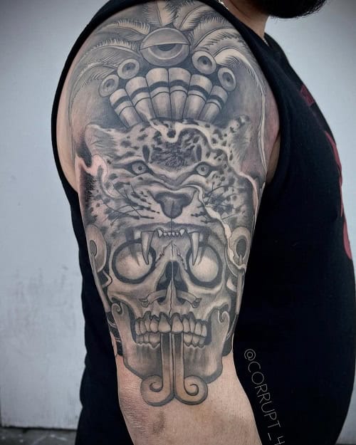 Aztec Skull Tattoo