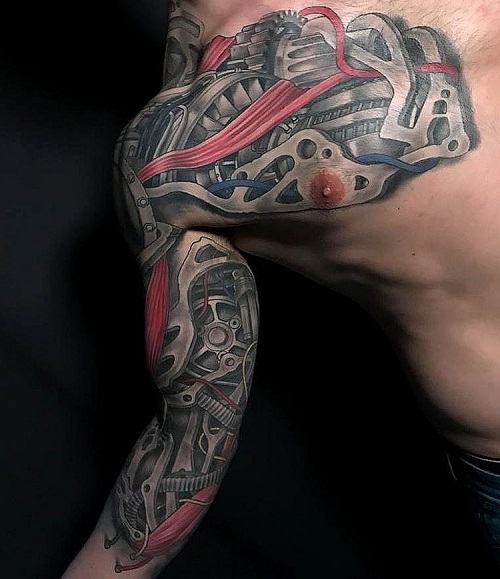 20 Of The Best Biomechanical Tattoos For Men in 2023