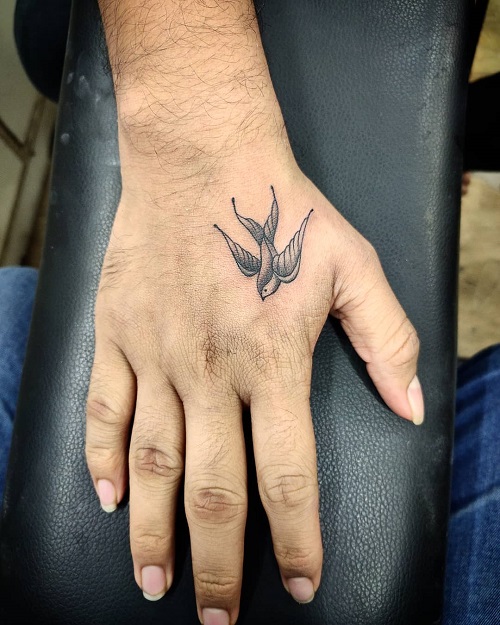 Bird Tattoo on Hand