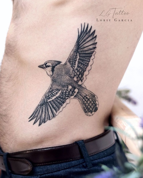 Blue Jay Bird Tattoo