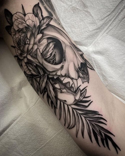 Cat Skull Tattoo