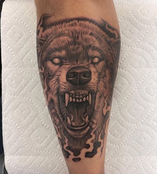 Demon Wolf Tattoo