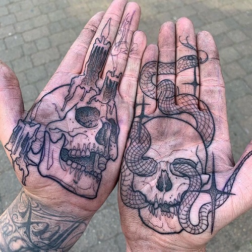 Hand Skull Tattoo