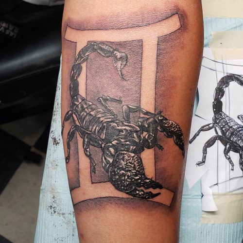Scorpio and Gemini Tattoo