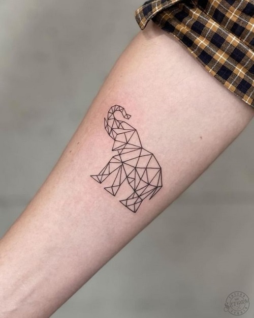 Tatuagem de elefante simples