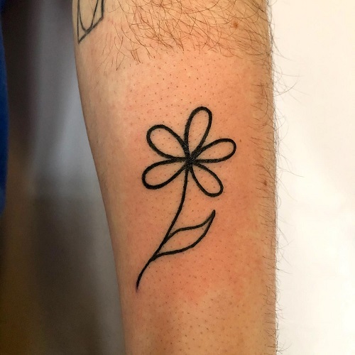 Simple Flower Tattoo