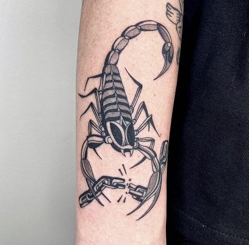 Simple Scorpion Tattoo