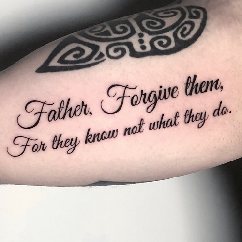 Religious Quote Tattoo