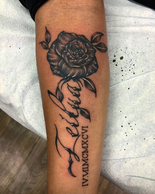 Rose Memorial Tattoo