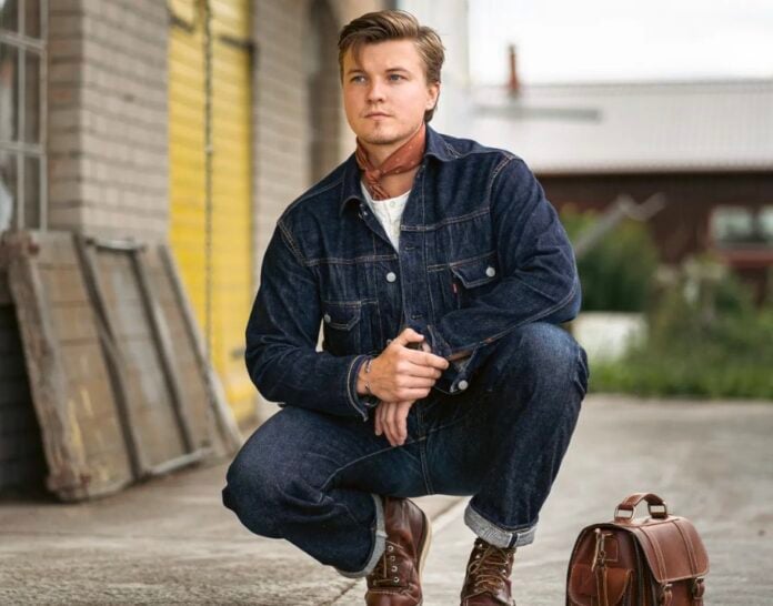 Durable Dark Wash Mens Jeans - Classic Fit Thick Winter Jeans