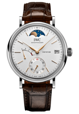 Best Moon Phase Watches IWC Schaffhausen Portofino Hand Wound Moon Phase Watch  279x400 - 12 Of The Best Moon Phase Watches For All Budgets (Updated 2022)