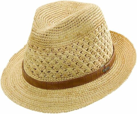 Christy's of London Men's Fedora Crocheted Raffia Hat