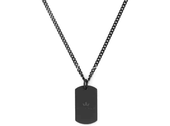 Lorenzo Necklace Stainless Steel Black