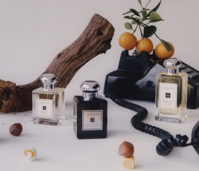 bottles of fragrances by Jo Malone