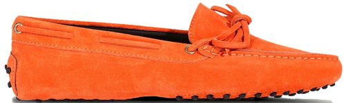 Sapatos de condução em camurça laranja Aurélien