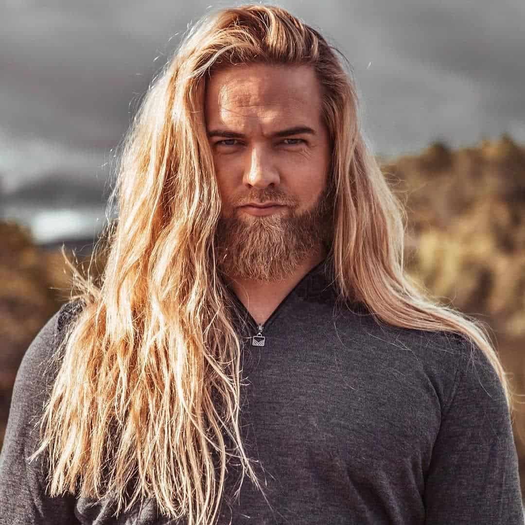 man with long blonde hair and beard