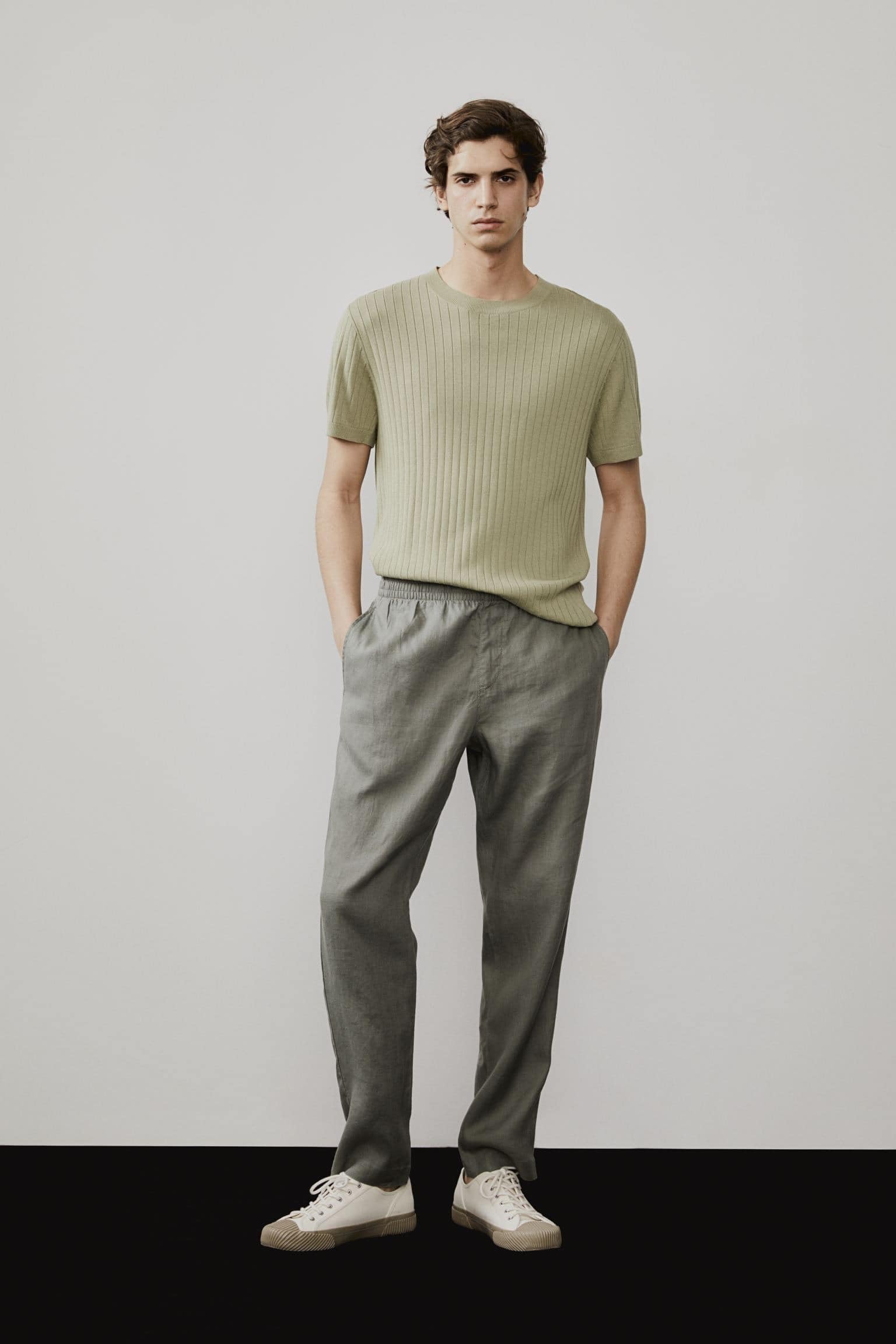 H&M Regular Fit Linen Pants