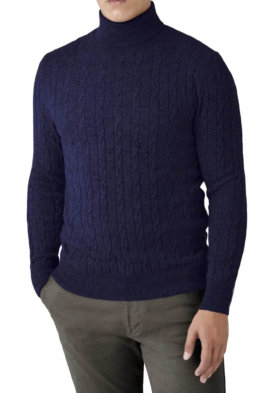 Luca Faloni Cashmere Cable Knit Roll Neck
