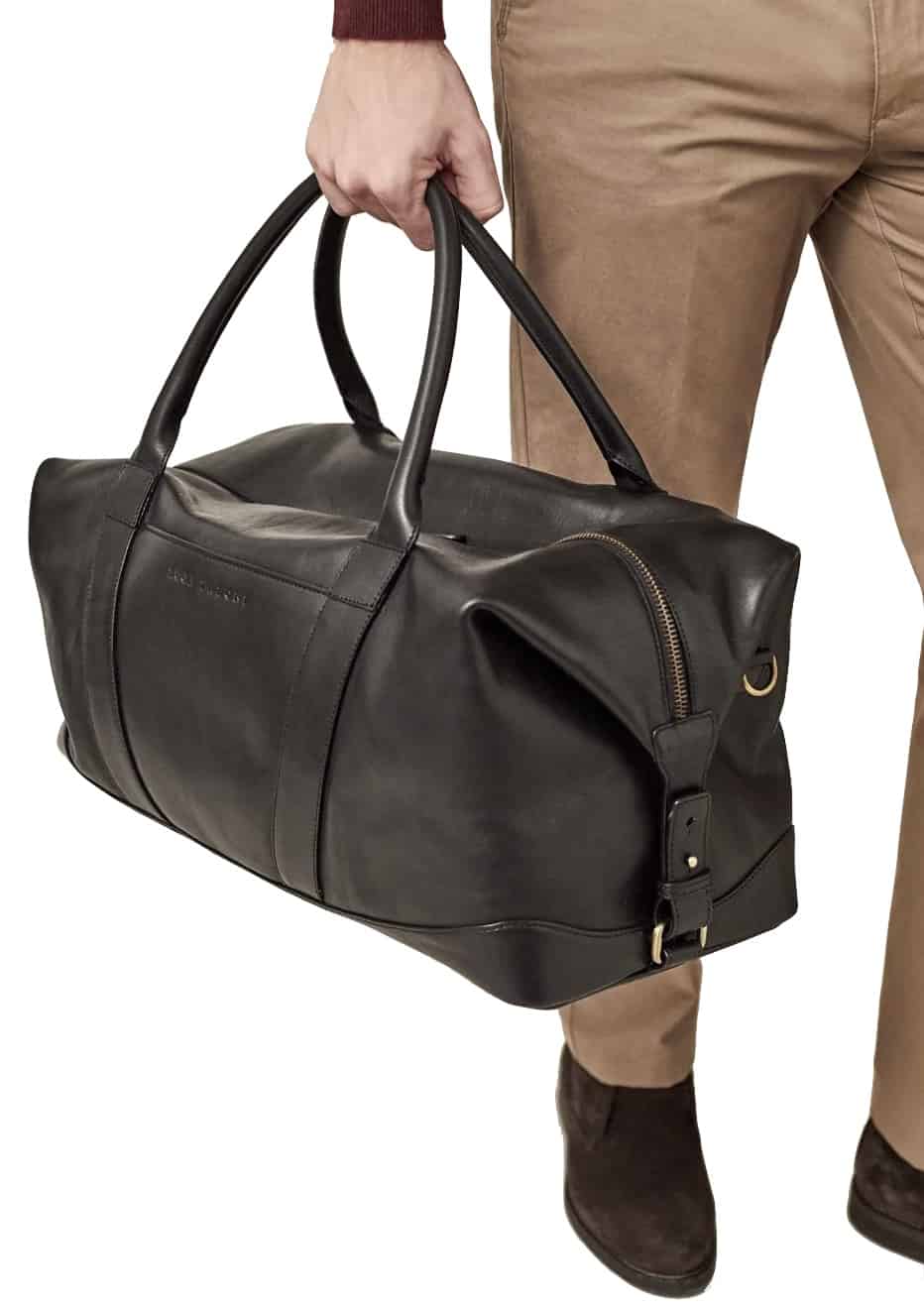Luca Faloni Leather Weekender Bag