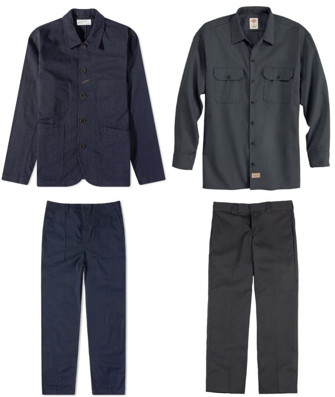 Work shirt and shirt trousers
