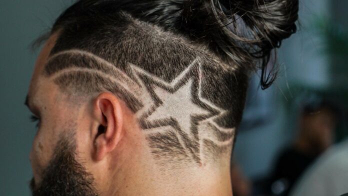 detailing a star in a haircut