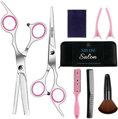 Sirabe 9 Pcs Hair Cutting Scissors Set