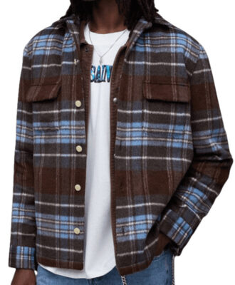 All Saints Triton Recycled Checked Overshirt