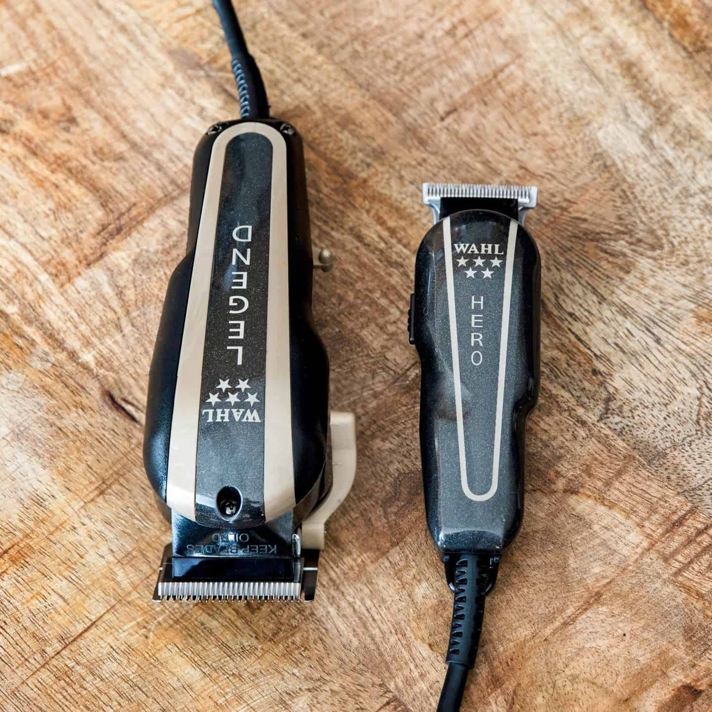 two black corded clippers by wahl