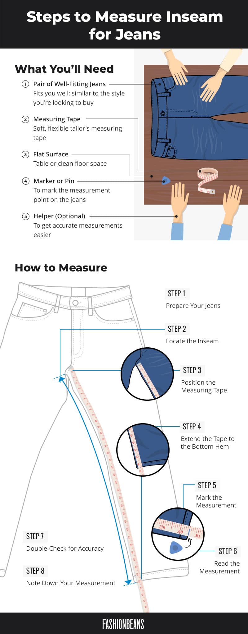 How to Measure Inseam for Jeans